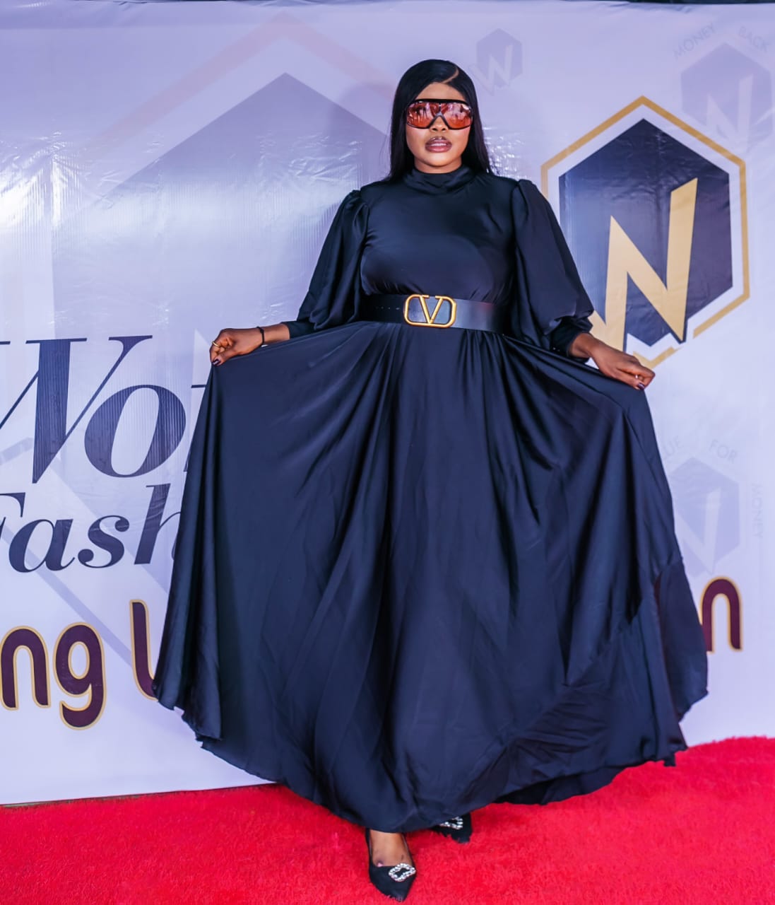 Luxury Satin Rich Aunty Dress